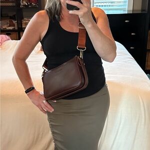Portland Leather Brown Crossbody Bag